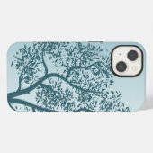 Etui iPhone 13 Arbre turquoise (Verso Horizontal)