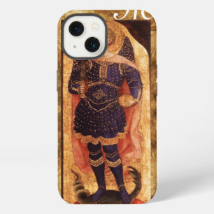 Etui iPhone 13 Archange saint michel avec monogramme de dragon