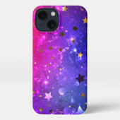 Etui iPhone 13 Arrière - plan rose brillant (Verso)