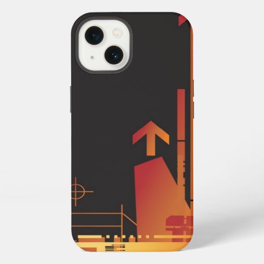 Etui iPhone 13 Arrière - plan tramé technique 2 (Verso)