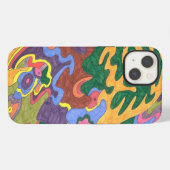 Etui iPhone 13 Art abstrait "Or" (Verso Horizontal)