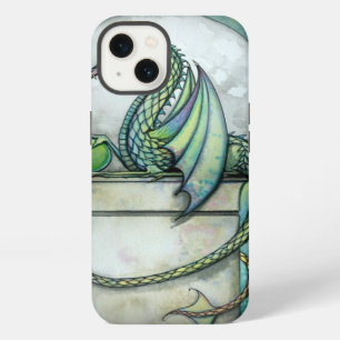 Etui iPhone 13 Art de fantaisie de fées du dragon vert Fées