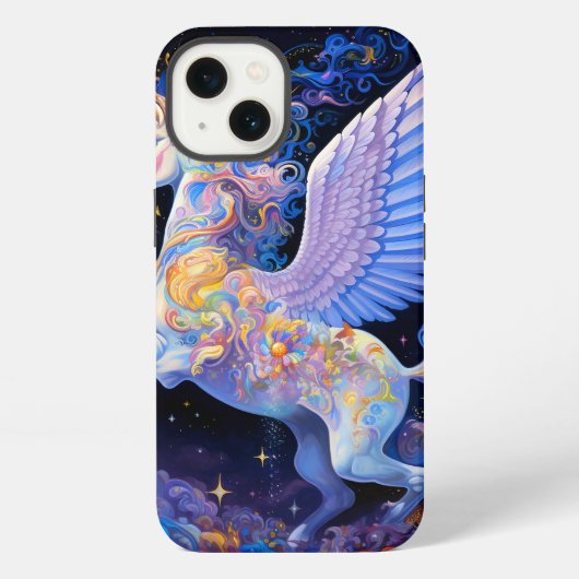 Etui iPhone 13 Art de fantasy de Pégase (Verso)