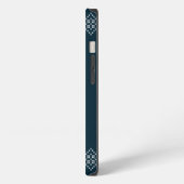 Etui iPhone 13 art de flocon de neige bleu de saison de Noël (Côté gauche)