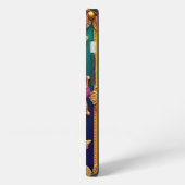 Etui iPhone 13 Art de la fleur dorée complexe (Côté gauche)
