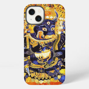 Etui iPhone 13 Art de tatouage mandala dieu thangka tibétain cool