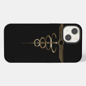Etui iPhone 13 Art Deco Caduceus (Verso Horizontal)