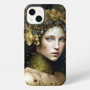 Etui iPhone 13 Art fantastique de fée verte de bois