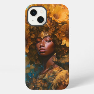 Etui iPhone 13 Art Fantastique de la Déesse Tournesol