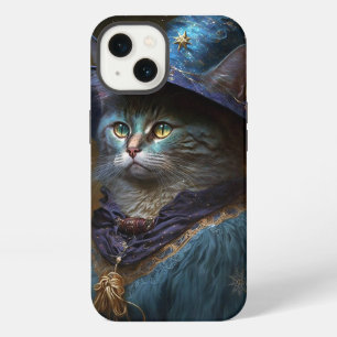 Etui iPhone 13 Art fantastique de sorcière chat