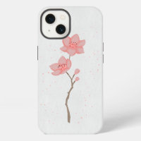 Art floral minimaliste rose Sakura fleur de cerisi