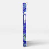 Etui iPhone 13 Art fluide Abstrait Lilac Bleu (Côté gauche)