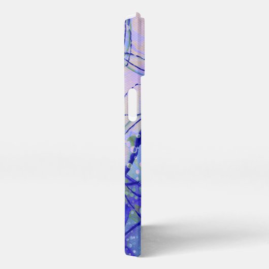 Etui iPhone 13 Art fluide Abstrait Lilac Bleu (Côté droit)