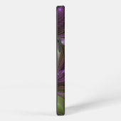 Etui iPhone 13 Art fractal abstrait violet pourpre kaki coloré (Côté droit)