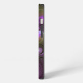 Etui iPhone 13 Art fractal abstrait violet pourpre kaki coloré (Côté gauche)