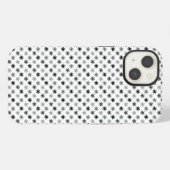 Etui iPhone 13 Astérisques Chic - Classique - Fond Blanc (Verso Horizontal)