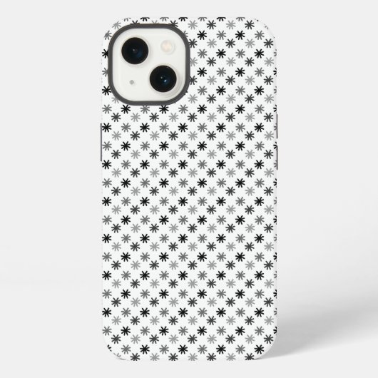 Etui iPhone 13 Astérisques Chic - Classique - Fond Blanc (Verso)