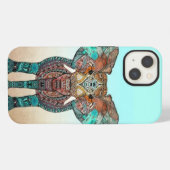Etui iPhone 13 Aztec Elephant (Verso Horizontal)
