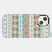 Etui iPhone 13 Aztec Essence Ptn IIIb Blue Cream Terracottas (Verso Horizontal)