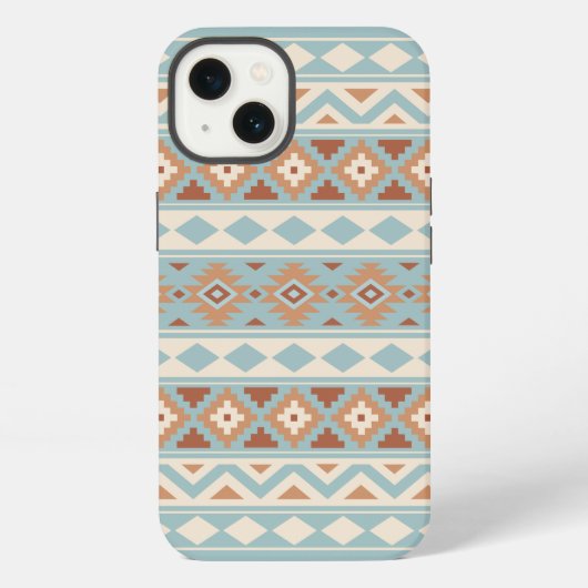 Etui iPhone 13 Aztec Essence Ptn IIIb Blue Cream Terracottas (Verso)