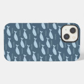 Etui iPhone 13 Baleine bleue (Verso Horizontal)