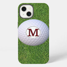 Balle de golf Monogramme Verts Gazon Golfeur
