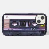Etui iPhone 13 Bande de cassette noire (Verso Horizontal)