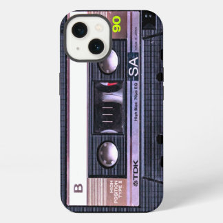 Etui iPhone 13 Bande de cassette noire