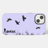 Etui iPhone 13 Bande de corbeaux (Verso Horizontal)