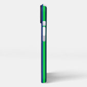 Etui iPhone 13 Bandes arc-en-ciel bleu-vert (Côté gauche)
