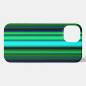 Etui iPhone 13 Bandes arc-en-ciel bleu-vert (Verso Horizontal)