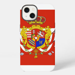 Etui iPhone 13 Bannière blanche rouge Grand-Duché de Toscane