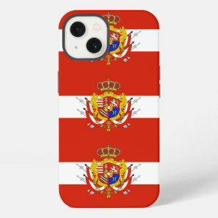 Etui iPhone 13 Bannière blanche rouge Grand-Duché de Toscane