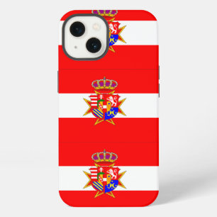 Etui iPhone 13 Bannière blanche rouge Grand-Duché de Toscane