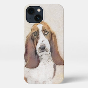 Etui iPhone 13 Basset Hound Peinture - Cute Original Chien Art