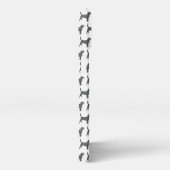 Etui iPhone 13 Beagle Hound Chien Cute Silhouette Grille Blanc (Côté droit)