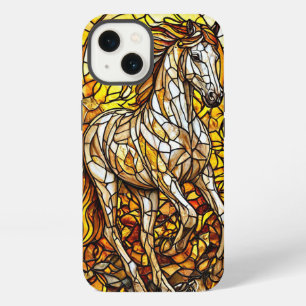 Etui iPhone 13 Beau Cheval Verre Artisanal Cheval Amour