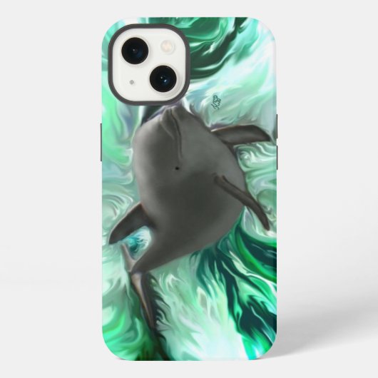 Etui iPhone 13 Bébé dauphin (Verso)