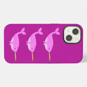 Etui iPhone 13 Bébé Licorne Rose Mignonne (Verso Horizontal)