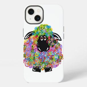 Etui iPhone 13 Belle brebis arc-en-ciel de la famille