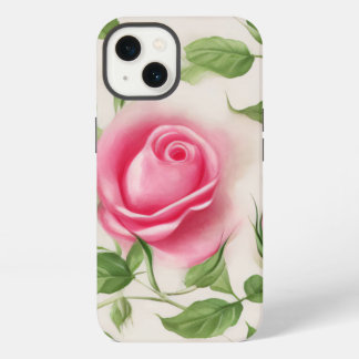 Etui iPhone 13 Belle rose de ressort pastel douce motif