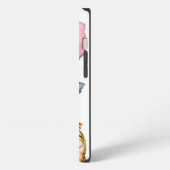 ETUI iPhone 13 BELLE ROSE MONOGRAMME ROSE (Côté gauche)