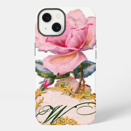 ETUI iPhone 13 BELLE ROSE MONOGRAMME ROSE (Verso)