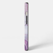 Etui iPhone 13 Belles Initiales Fractales Abstraites de Fleur Ros (Côté gauche)