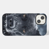 Etui iPhone 13 Berger allemand noir (Verso Horizontal)