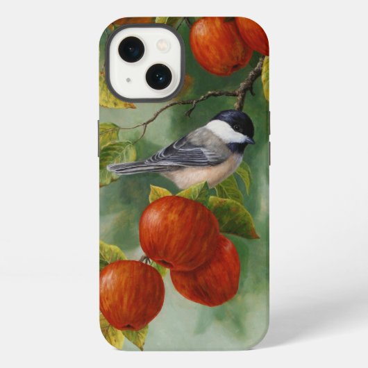 Etui iPhone 13 Bickadee et Pommes (Verso)