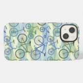 Etui iPhone 13 Bicyclette coque iphone bleu vert (Verso Horizontal)