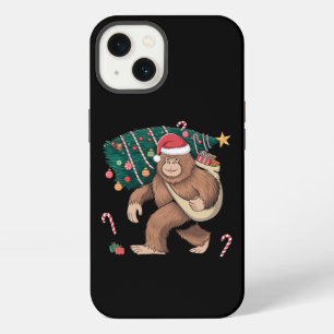 Etui iPhone 13 Bigfoot Noël Arbre Lumières Noël Sasquatatch Amour