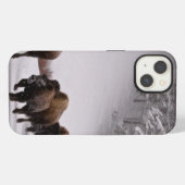 Etui iPhone 13 Bison en hiver (Verso Horizontal)