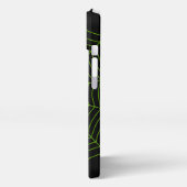 Etui iPhone 13 Black neon vert toile d'araignée Halloween motif (Côté gauche)
